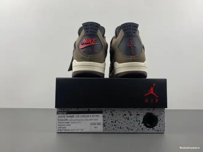 MaikeSneakers AJ4-882335 4 Brown x TS Scott Air Retro Travis Jordan 0605